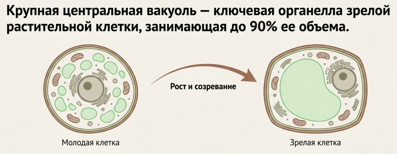 Рост вакуоли