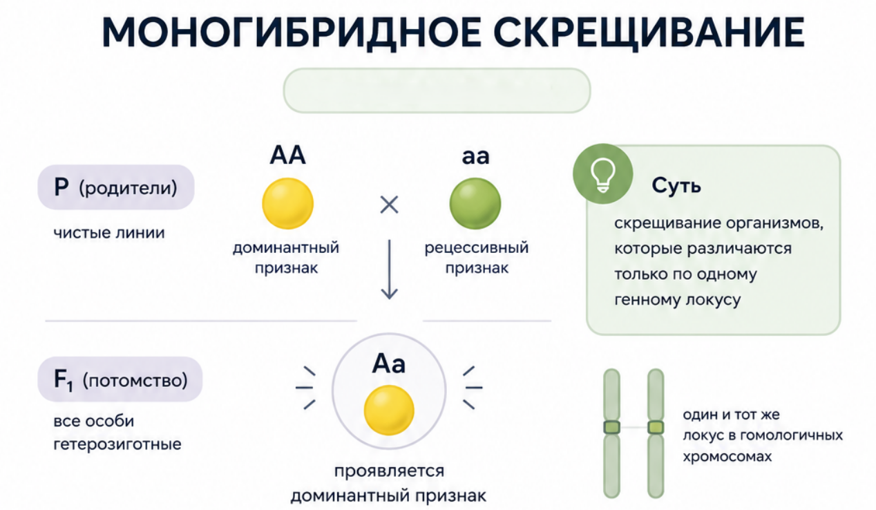 Моногибридное скрещивание (основы)